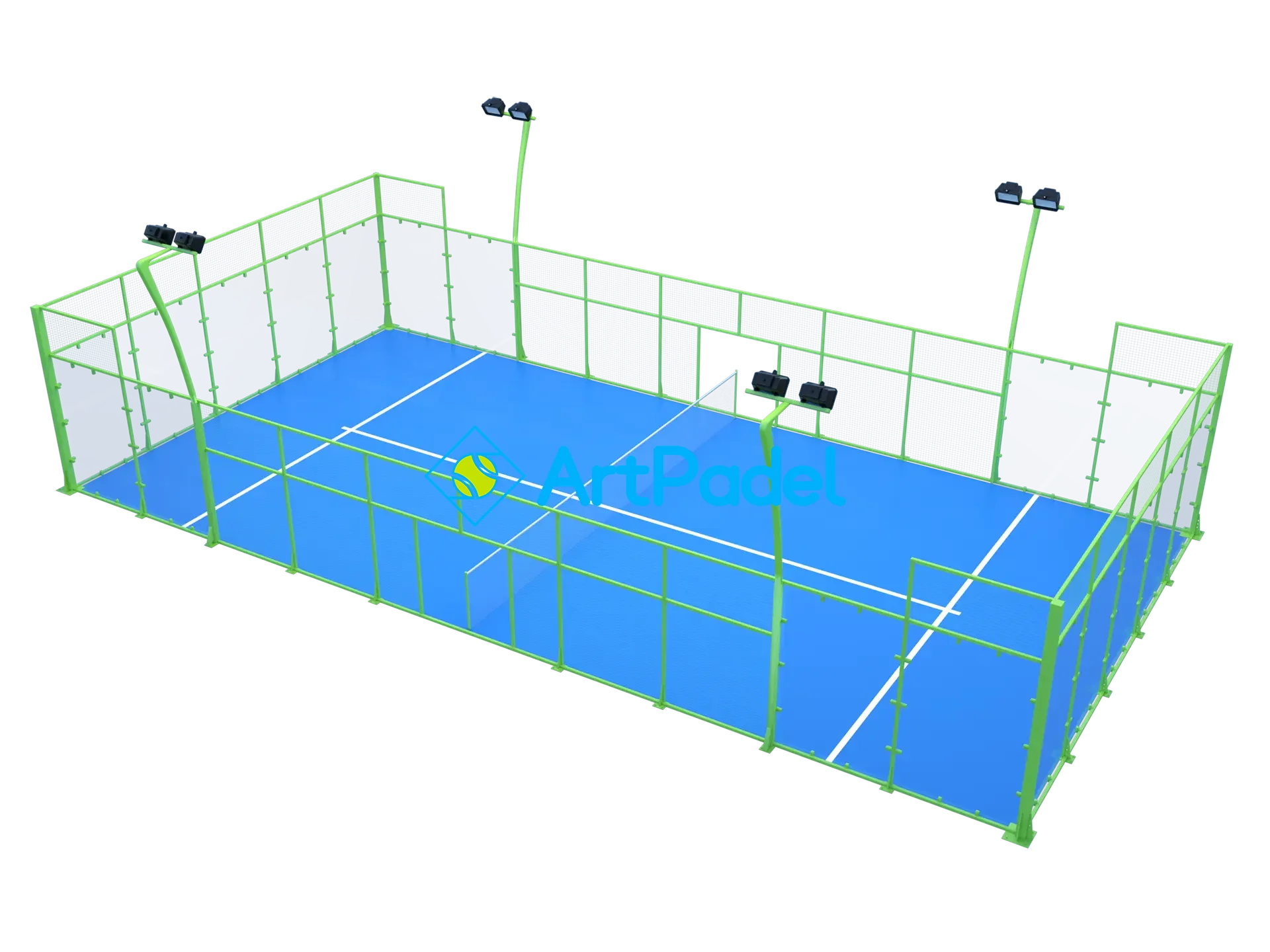 Panoramic-padel-court--Out-Door-base-green